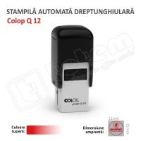 Stampila Patrata Colop Q12 Dimensiune 12 x 12 mm tusat rosu