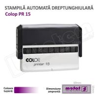 Stampila Colop Printer 15 dimensiune 69 x 10 mm tusat mov