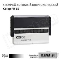 Stampila Colop Printer 15 dimensiune 69 x 10 mm tusat negru