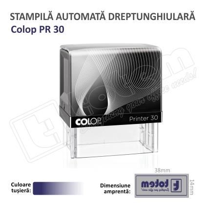 Stampila Colop Printer 30 dimensiune 47 x 18 mm tusat albastru