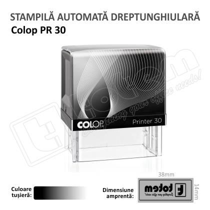 Stampila Colop Printer 30 dimensiune 47 x 18 mm tusat negru