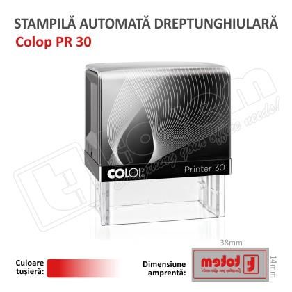 Stampila Colop Printer 30 dimensiune 47 x 18 mm tusat rosu
