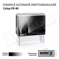 Stampila Colop Printer 40 dimensiune 59 x 23 mm tusat negru