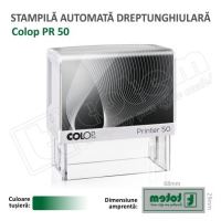 Stampila Colop Printer 50 dimensiune 69 x 30 mm tusat verde