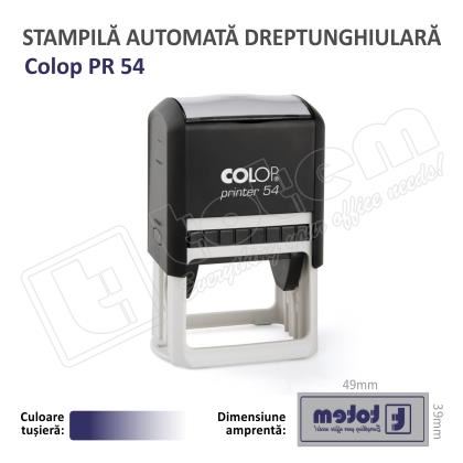 Stampila Colop Printer 54 dimensiune 50 x 40 mm tusat albastru