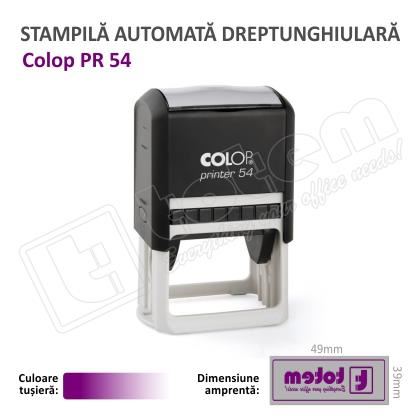 Stampila Colop Printer 54 dimensiune 50 x 40 mm tusat mov