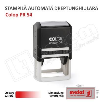 Stampila Colop Printer 54 dimensiune 50 x 40 mm tusat rosu