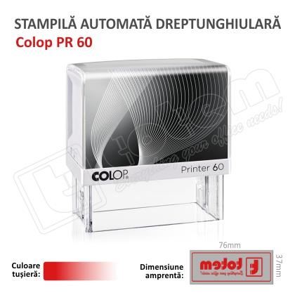 Stampila Colop Printer 60 dimensiune 75 x 38 mm tusat rosu