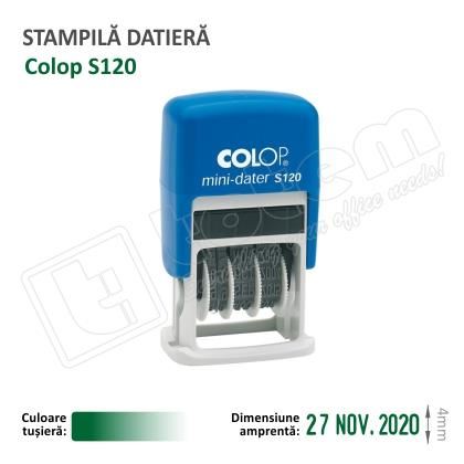 Stampila Datiera Colop Mini Dater S120 tusat verde