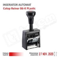 Stampila Inseriator Automat Reiner B6K 6cifre tusat rosu