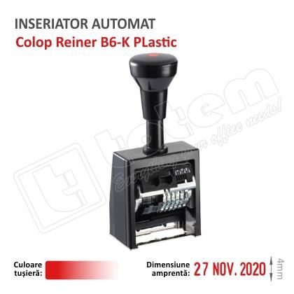 Stampila Inseriator Automat Reiner B6K 6cifre tusat rosu