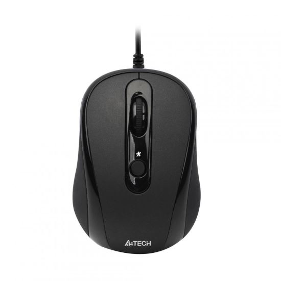Mouse A4tech cu fir, optic, V-TRACK, 1600dpi, negru, V-Track padless, USB