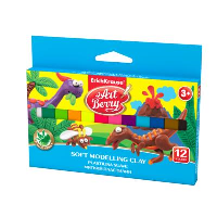 Plastelina moale cu aloe vera, non toxic, 12 culori 180 g