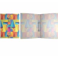 Caiet mecanic cu coperta plastic Arlecchino cu 2 inele, 24mm, A4