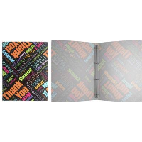 Caiet mecanic cu coperta plastic Thank You! cu 4 inele, 24mm, A4