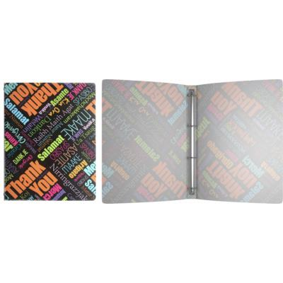 Caiet mecanic cu coperta plastic Thank You! cu 4 inele, 24mm, A4