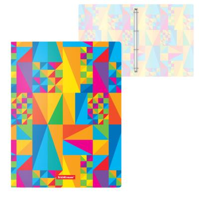 Caiet mecanic cu coperta plastic A4, 24mm, cu 4 inele model Arlecchino