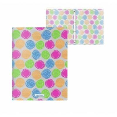 Caiet mecanic cu coperta plastic A4, 24mm, cu 4 inele model Buttons