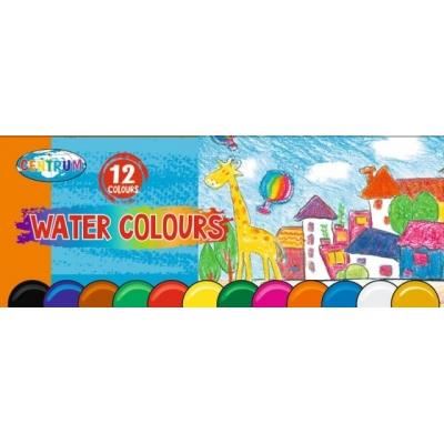 Acuarele pe baza de apa, 12 culori neon, pastila cu diametru de 28mm