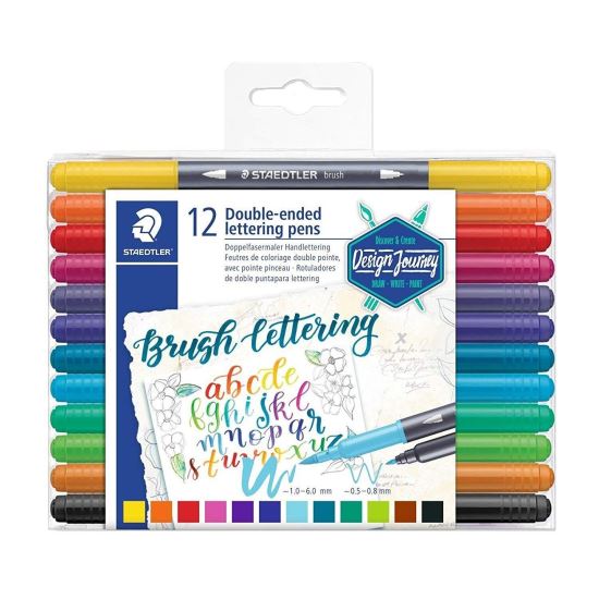 Marker Staedtler cu capat dublu 12buc/set