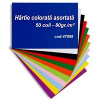 Hartie colorata asortata A4 80g/mp - 50 coli/set