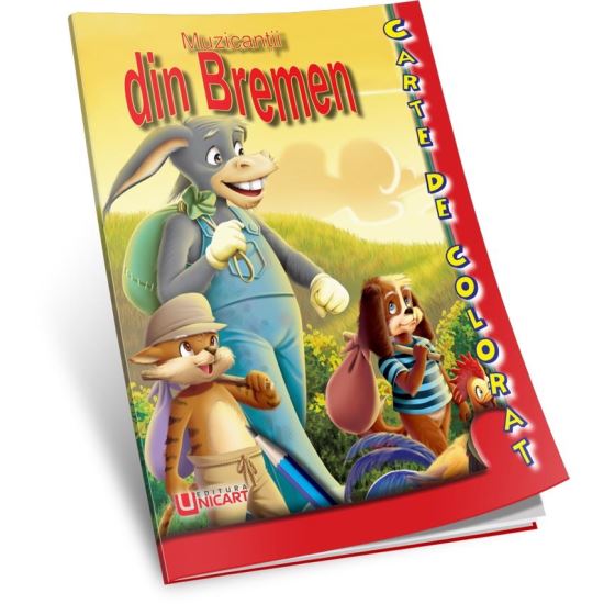 Carte de colorat - Muzicantii din Bremen
