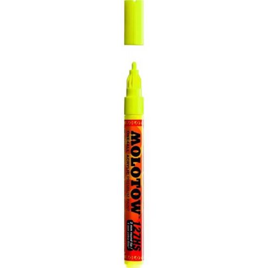 Marker acrilic Molotow One4All 127HS 2mm Neon Yellow Fluorescent