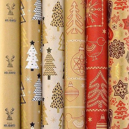 Hartie ambalare 70 cm X 2m Holidays 