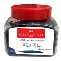 Cartuse Cerneala Mici Albastre 100 Buc/Borcan Faber-Castell