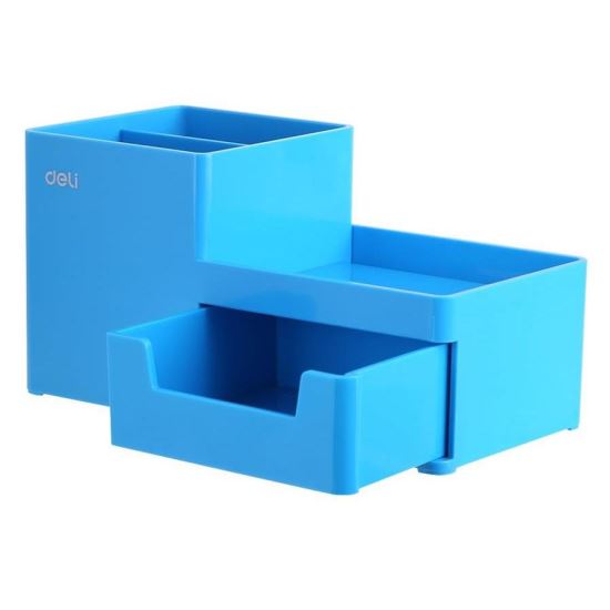 Suport Birou 3 Compartimente si Sertar Bleu Deli