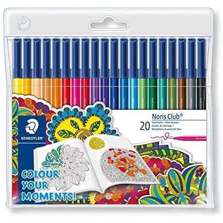 20 carioci Noris - 1mm - Adult Coloring - Staedtler ST-326-WP20AC 