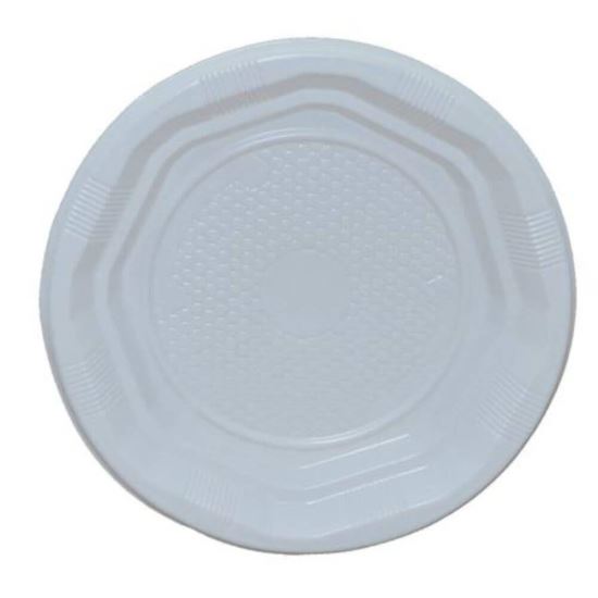 Farfurii plate din plastic 21 cm - 50 buc/set