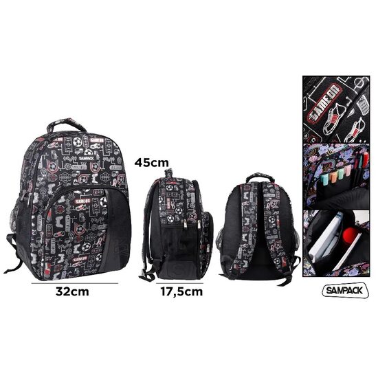Ghiozdan Sampack 32x45x17,5 cm Game On MO098-10