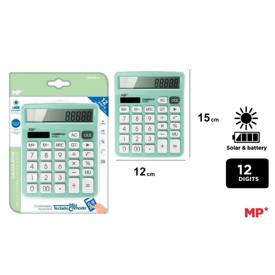 Calculator birou 12 digits MP verde PE028-4