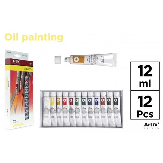 Culori pictura pe baza de ulei MP Artix 12 x 12 ml PP174