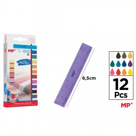 Vopsea pastel cretata soft 12 culori PP156-12
