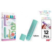 Tempera solida 12 culori pastel PP207-12