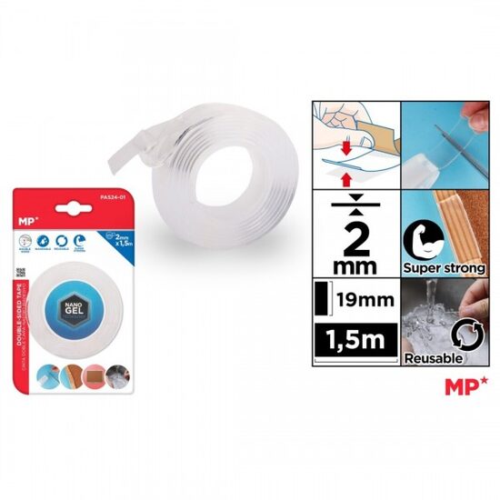 Banda dublu adeziva 2mmx1,5m Nano Technology PA524-01
