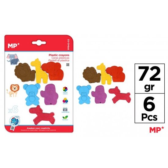 Creioane cerate 6/set animalute PP942-02