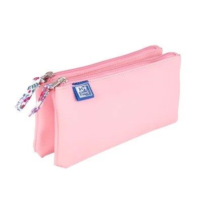 Penar tip etui 2 zip Oxford roz deschis 400159519