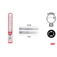 Rigla metalica flexibila din inox 15 cm PA005
