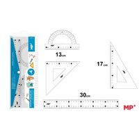 Set geometrie 4 piese albastru PA147-2