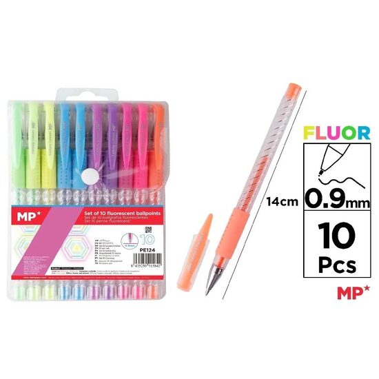 Set 10 pixuri cu gel fluorescente 0,9 mm PE124