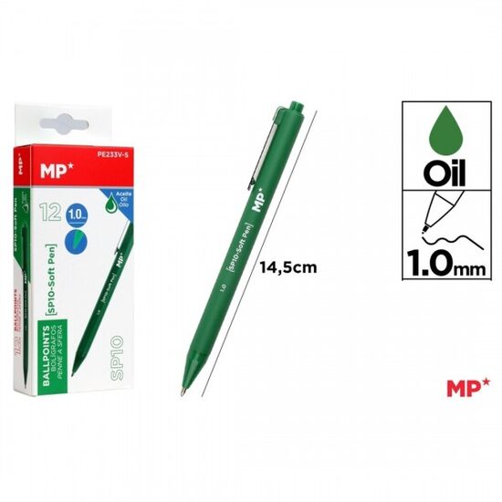 Pix retractabil verde cerneala ulei 1 mm PE233V-S
