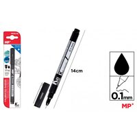 Fineliner negru 0,1 mm calibrat K01 PE331-02