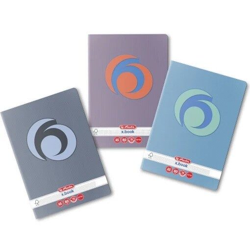 Caiet Herlitz A5 80F Patratele Rainbow 9480800