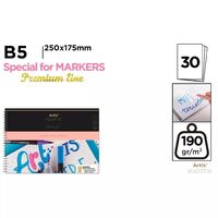 Bloc desen marker B5 Artix Spira 30 coli 190gr-M2 PB307 
