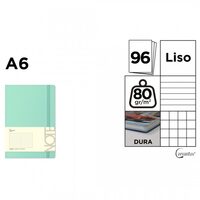 Notes A6 Cervantes cu elastic 96 file turcoaz pastel PB669