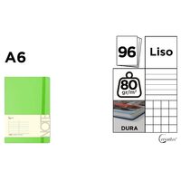 Notes A6 Cervantes cu elastic 96 file verde neon PB687