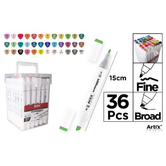 Art marker 2 capete 36 culori/set Artix PP927-36